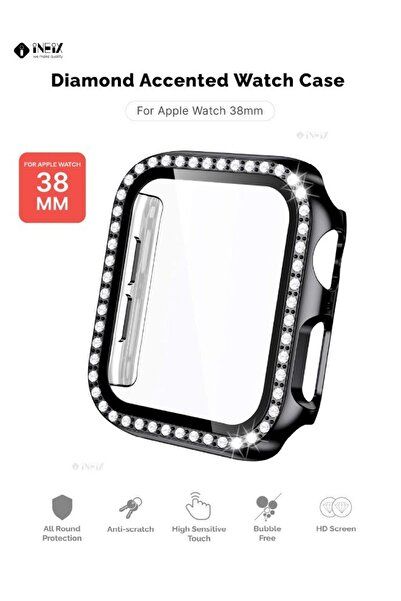 ineix Diamond Accented Case With Screen Protector For Apple Watch 38mm