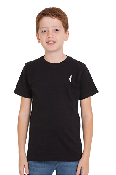 Zaytoon Тениска - Памучна детска тениска с бродирана карта на Палестина