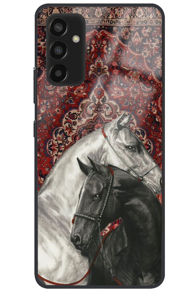 WANNA PROTECT Samsung Galaxy M13 Camera Protected Premium Persian Carpet Pattern Glossy Phone Case