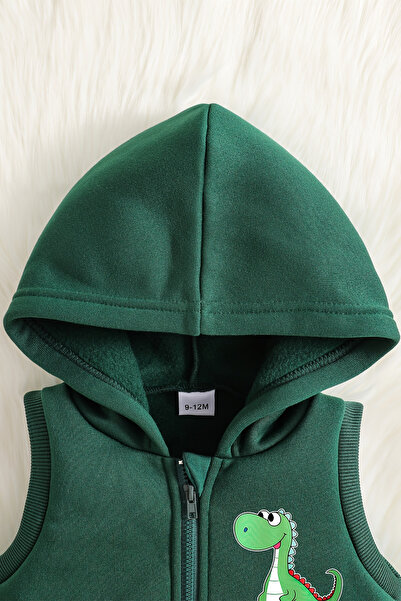 ADABEBEK Premium Dinosaur Printed Vest Set 3-Piece Bottom and Top Baby Set 24750