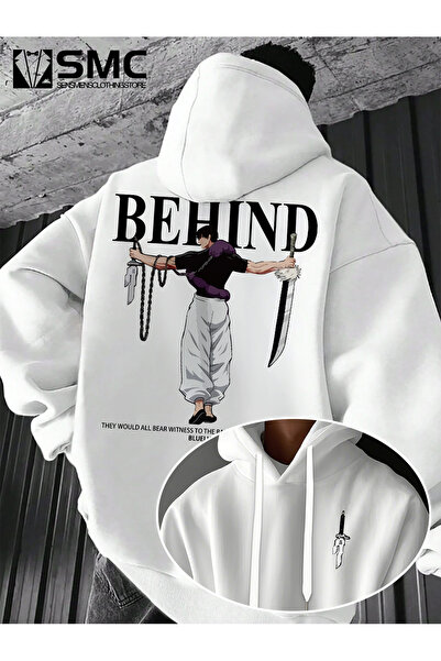 uyguntarz Unisex Toji X Japanese Printed Hooded Sweatshirt