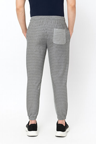 STITCH by MH Men’s Grey Striped Jogger Pants.