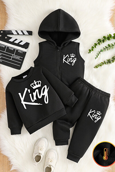 ADABEBEK Premium King Printed Vest Set 3-Piece Bottom Top Baby Set 24741