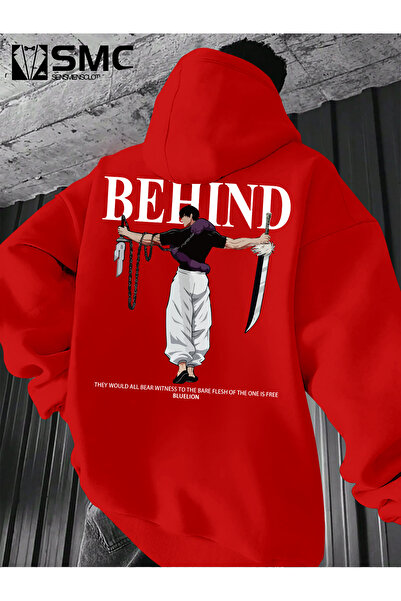 uyguntarz Unisex Toji X Japanese Printed Hooded Sweatshirt