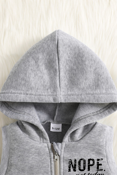 ADABEBEK Premium Nope Not Today Printed Vest Set 3-Piece Bottom and Top Baby Set 24747