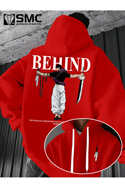 uyguntarz Unisex Toji X Japanese Printed Hooded Sweatshirt