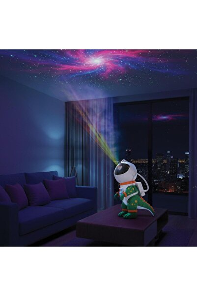 Green Lion جهاز عرض ضوء ليلي لرواد الفضاء مع تأثيرات المجرة بزاوية 360 درجة وجهاز تحكم عن بُعد