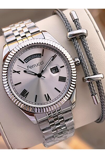 Ferrucci Sports Men's Wristwatch J3623.6 with Calendar Dial Special for Engagement and Suits with 2 Years Warranty