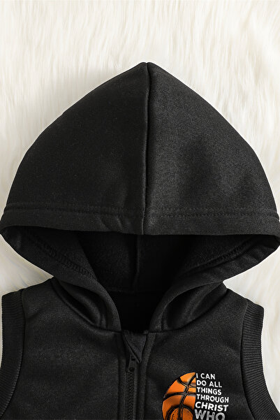 ADABEBEK Premium Basketball Themed Vest Set 3-Piece Bottom Top Baby Set 24743