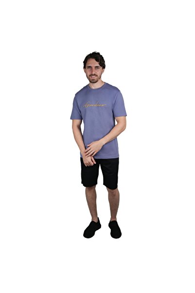 Giordano Men's Slim Fit Cotton Signature Print Tee