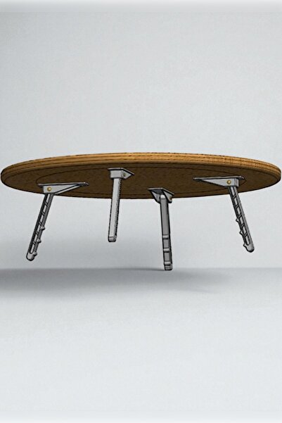 MH MiniHediye Place Table Leg Folding Place Table Black Plastic Leg 20 cm (4 Pcs)