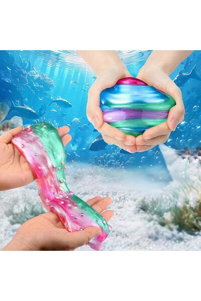 Beauenty Mermaid Slime Kit DIY Slime Making Kit for Kids (Style 1)