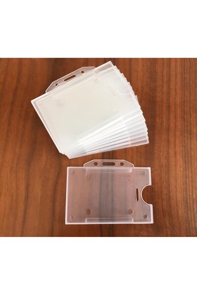 Nif Personel yaka kartı plastik koruyucu kartlık 10 adet kılıf kabı yatay 85m...