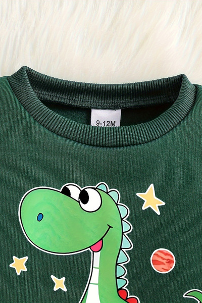 ADABEBEK Premium Dinosaur Printed Vest Set 3-Piece Bottom and Top Baby Set 24750