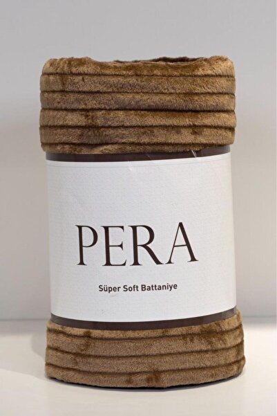 Çeyiz Diyarı Pera Single Size 130X170 cm Tv Blanket Brown
