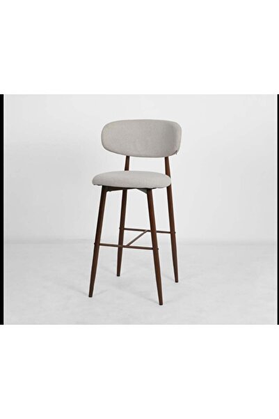 Generic Beige bar chair with iron base