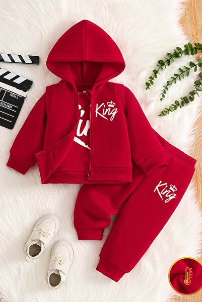 ADABEBEK Premium King Printed Vest Set 3-Piece Bottom Top Baby Set 24741