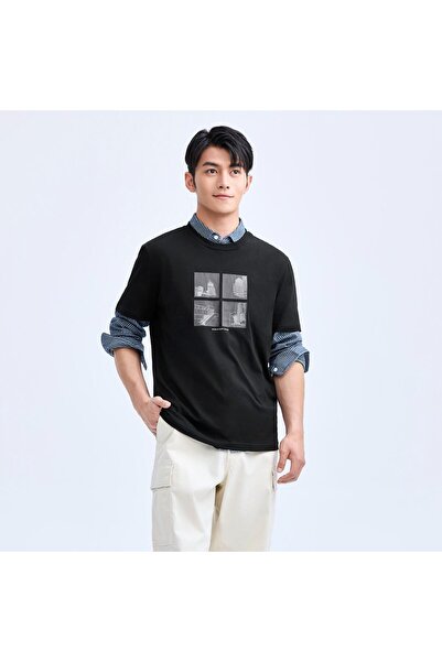 Giordano Men's Cotton Jersey Print Tee