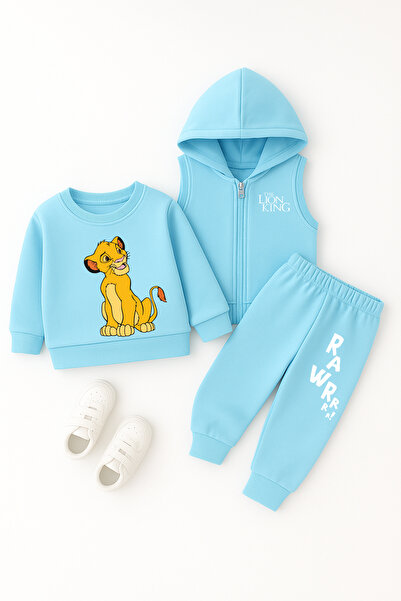 ADABEBEK Premium Style the Lion King Vest Set 3-Piece Bottom and Top Baby Set 24613