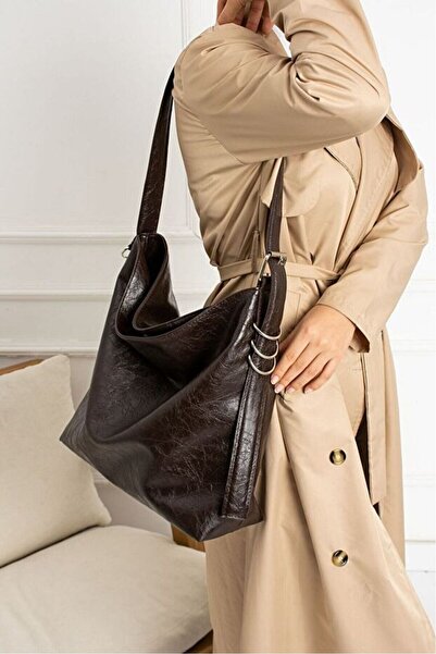 Nudia Geantă de umăr și de mână pentru femei, de dimensiuni mari, cu detaliu ...