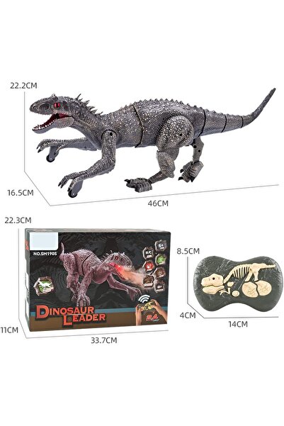 Beauenty Remote Control Walking Dinosaur Toy w/ Light & Smoke - Tyrannosaurus Rex (Ages 4-12)