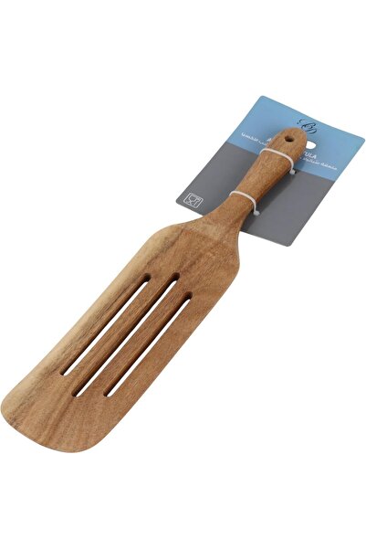 B&D Acacia Wood Kitchen Spatula - Natural Slotted Spatula