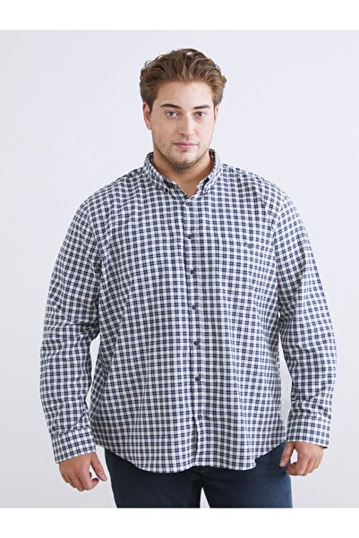 LC Waikiki Lcwaikiki Classic Plus Size Regular Fit Long Sleeve Plaid Men's Shirt