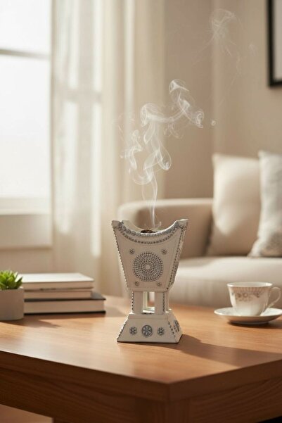 Casco مبخرة زخرفية فاخرة بنقش فضي