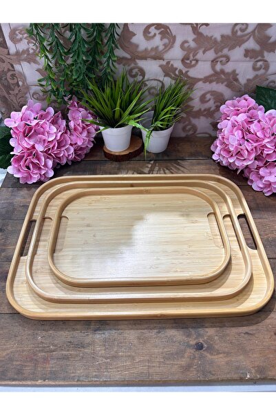 Bahar Home Bamboo Thin 3-Deck Tray