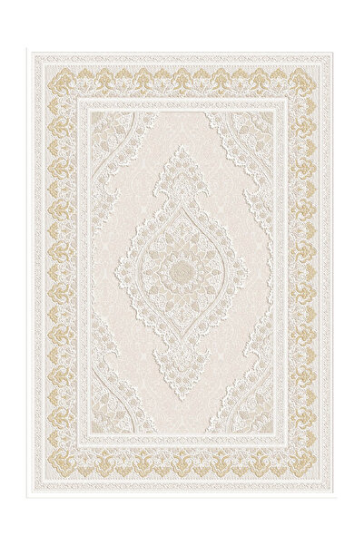 Koza Halı İntenso 31240C Gold – Modern Pastel Desen, Yumuşak Dokulu 8 mm Akrilik Halı