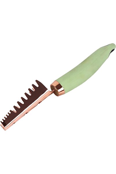 B&D Kitchen Tool Premium Lettuce Knife, Rose Gold Serrated Blade, Mint Green Handle