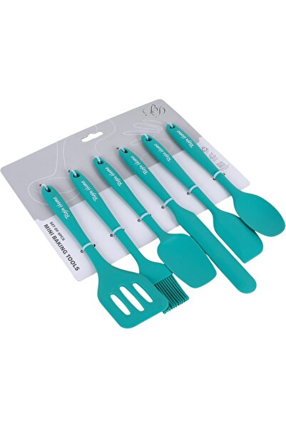 B&D Mini Baking Tools Set, Turquoise 6-Piece Silicone Cooking Tools