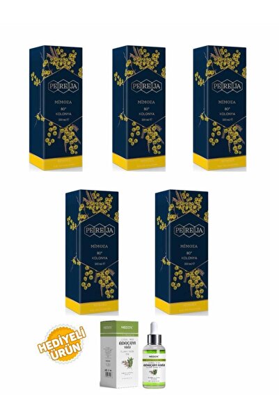 Pereja Mimoza Kolonya 250 ml Cam Şişe 5 Li Set