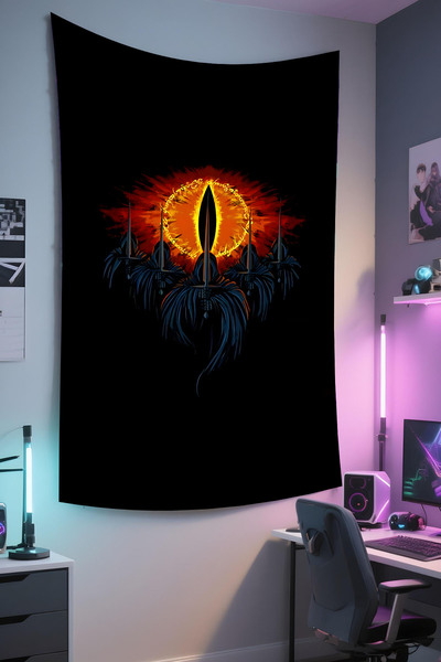 RUGRUMBA غطاء جداري من فيلم سيد الخواتم - تصميم مستوحى من الفيلم، قماش عالي ا...