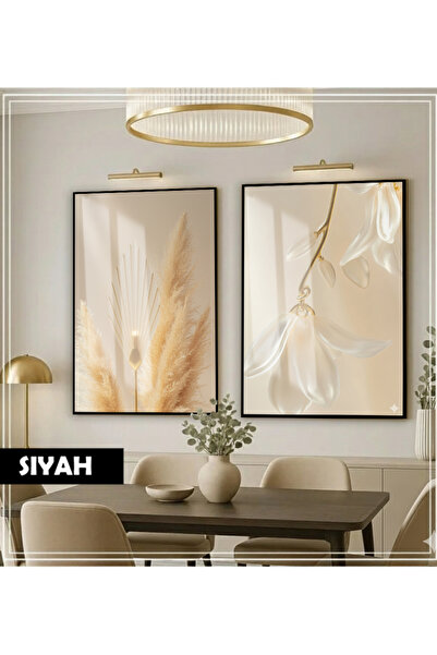 Harika bir ev HARİKABİREV|SOFT| KREM RENK ZARİF BİTKİ KOMBİNİ |ÇERÇEVELİ CAM ...