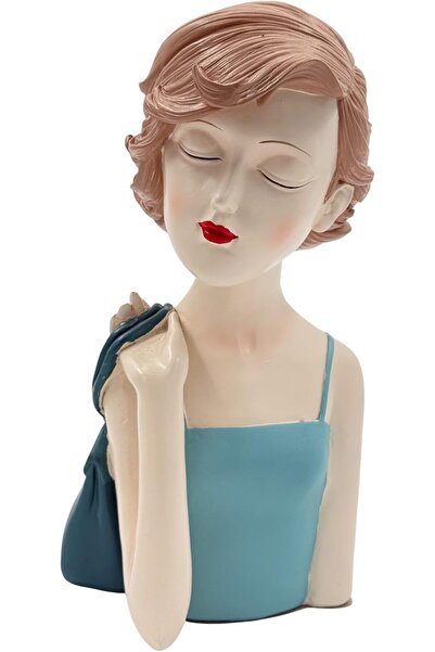 B&D B and D Vintage Ceramic Decorative Figurine, 15×12×6 cm, Turquoise