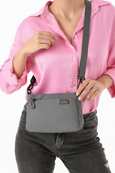 Sanmorris kadın 4 bölmeli paraşüt su geçirmez kumaş aylanabilir kol askılı ka...