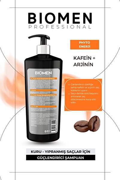 Biomen Professional Kafein&arjinin Kuru Ve Yıpranmış Saçlar Için Şampuan 1000 ml