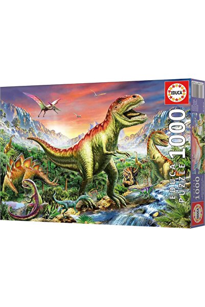 EDUCA - 1000 Piece Puzzle for Adults | Jurassic Forest (Glue Included)