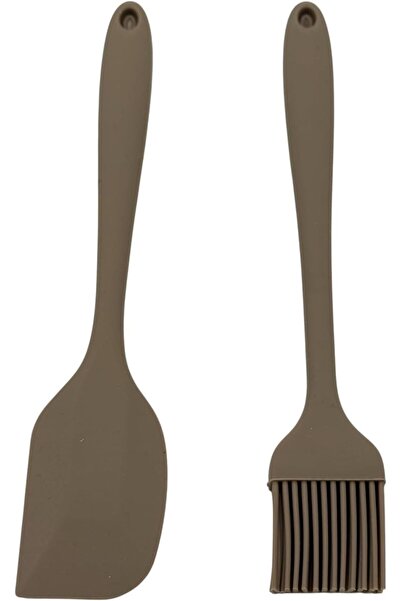 B&D banddtools 2-piece Silicone Basting & Baking Set (Oil Brush and Spatula) - Dark Gray