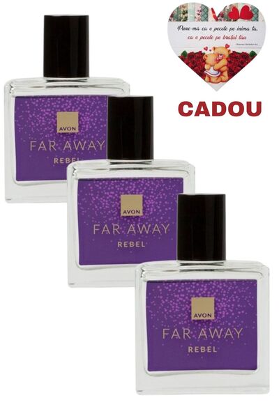 AVON set of 3 x Far Away Rebel Eau de Parfum, 30ml