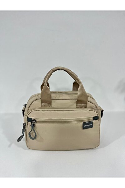 Sanmorris Sn 6014 Women's Shoulder Bag Handbag Water Resistant Parshut Fabric Beige