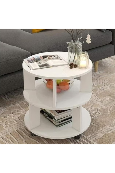 KEKE Round Coffee Table with Simple Design for Living Room