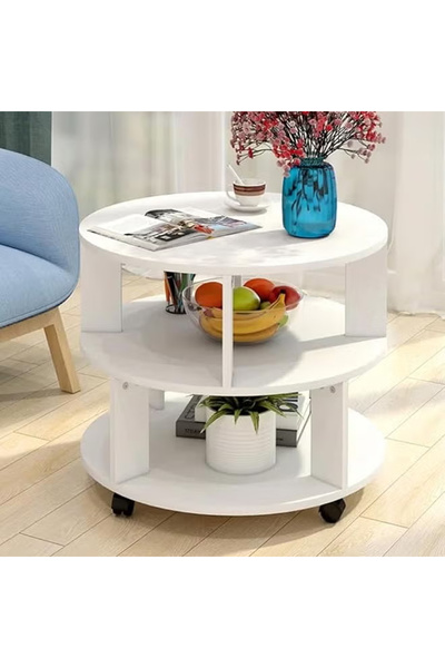 KEKE Round Coffee Table with Simple Design for Living Room