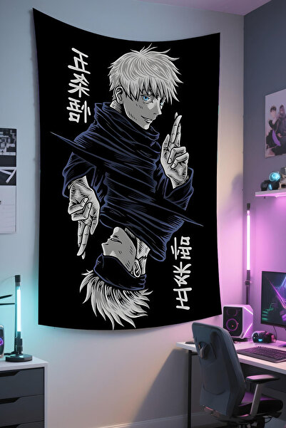 RUGRUMBA غطاء حائط أنيمي مطبوع – موضوعي للأنمي والألعاب، قماش عالي الجودة، سج...