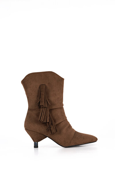 Mamito Ayakkabı CNG A222 Фриндж Бел Ботуш Детайл Ботуш до коляното за ездачи