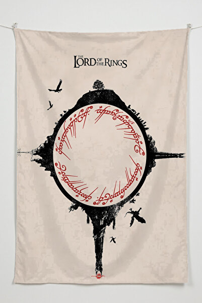 RUGRUMBA غطاء جداري من فيلم سيد الخواتم - تصميم مستوحى من الفيلم، قماش عالي ا...