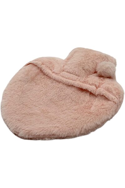 B&D Faux Fur Velvet Heart-Shaped Slippers - Pink with Decorative Bow, Comfortable Indoor Shoes