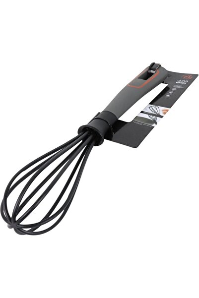 B&D Professional Nylon Kitchen Whisk, Black, Ergonomic Handle, Multi-Purpose Mixing Tool