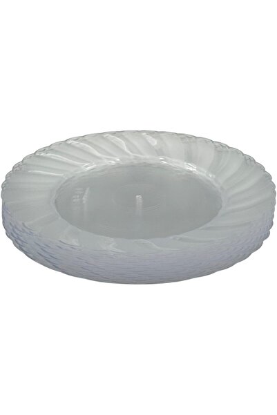 B&D banddtools clear disposable plastic plates, swirl pattern, 7 inch, pack of 10